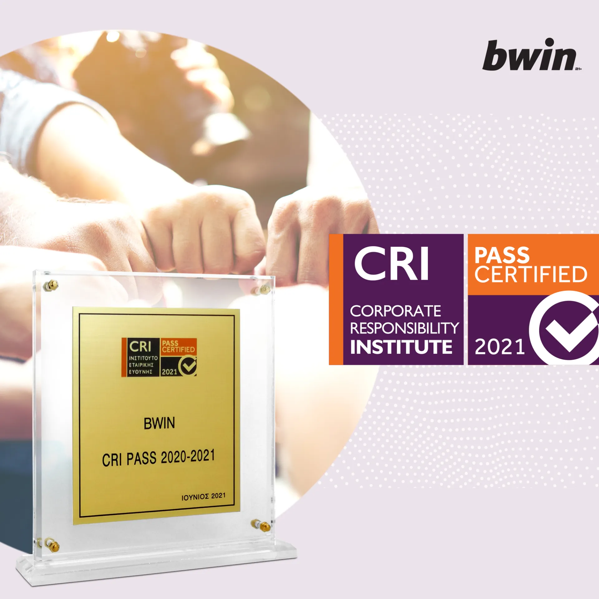 Νέα Διάκριση για το Κοινωνικό Αποτύπωμα της bwin από το CRI
