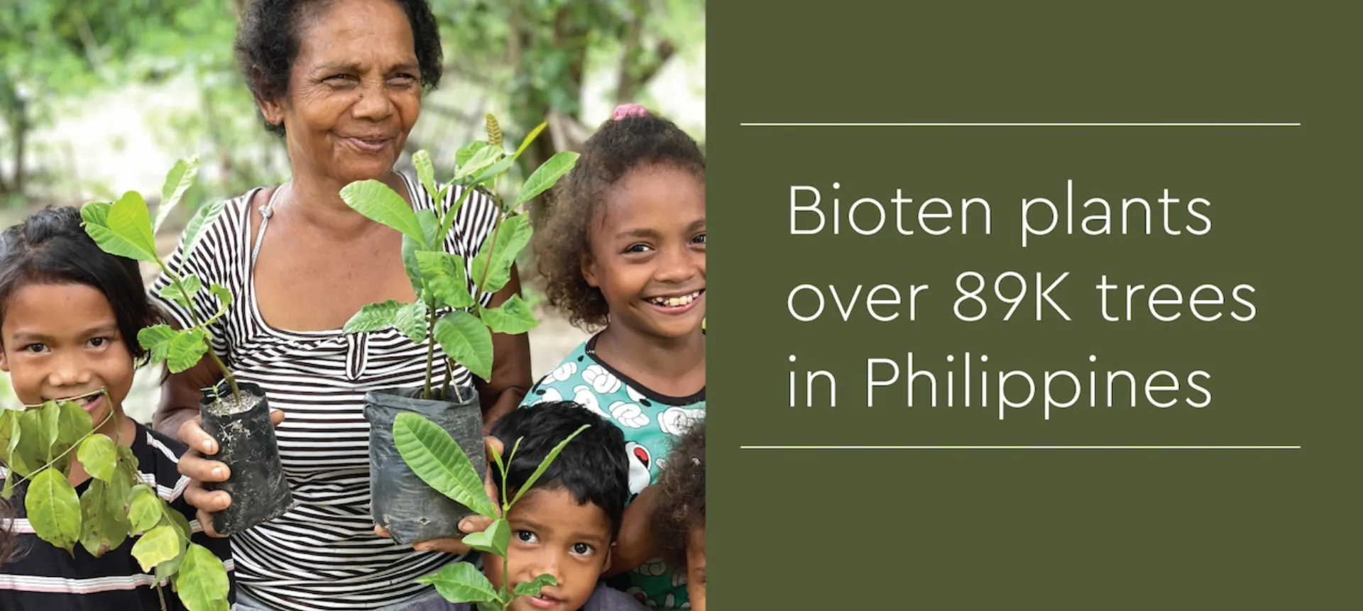 Bioten: Πάνω από τον στόχο αναδάσωσης στις Φιλιππίνες