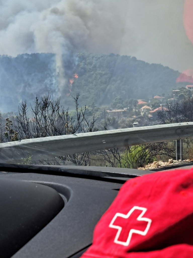 Εθελοντές Σαμαρείτες – Διασώστες στις πυρόπληκτες περιοχές της Ζακύνθου